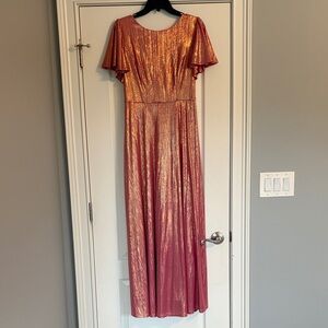SHEIN Shimmering Pink and Gold Formal Dress